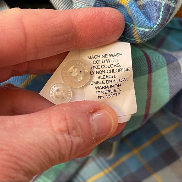 Vineyard Vines Men’s Slim Fit Flannel Whale Shirt Size Medium - Picture 6 of 6